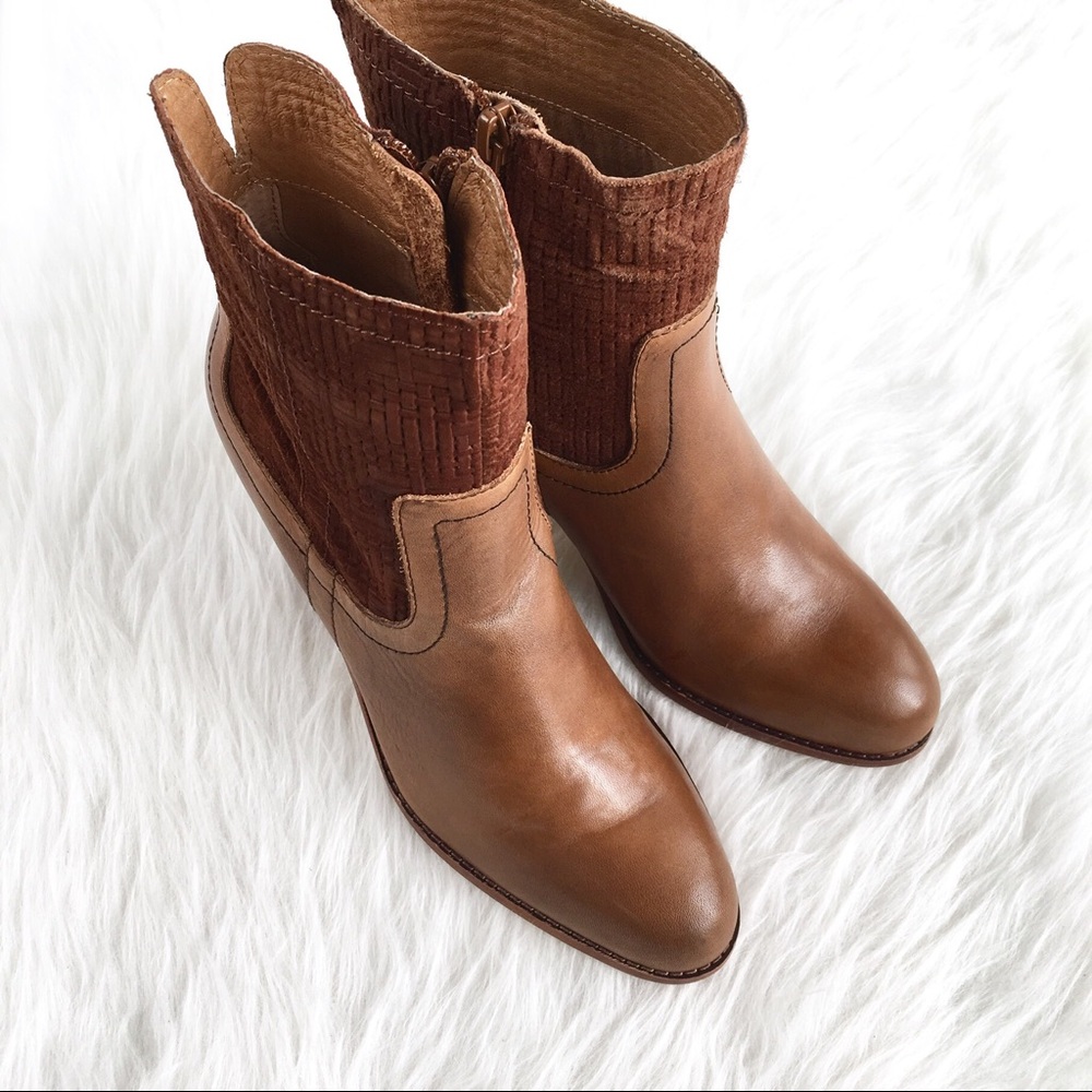 Corso Como | whiskey suede & leather western boots - Picture 3 of 9